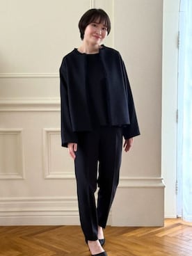 「冠婚葬祭」｜SUIT SQUAREさん（レディース・161cm）の冬コーディネート