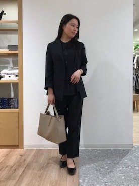 「アイテム（スーツジャケット）」を使った、SUIT SQUAREさん（レディース・155cm）の冬コーディネート