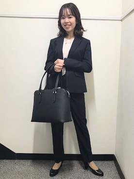 「アイテム（スーツジャケット）」を使った、SUIT SQUAREさん（レディース・154cm）の冬コーディネート