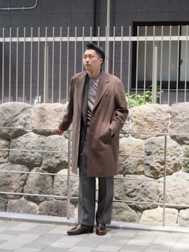 「アイテム（Tシャツ/カットソー）」を使った、SUIT SQUAREさん（メンズ・175cm）の冬コーディネート