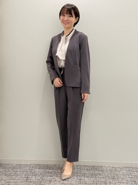 「アイテム（スーツセット）」を使った、SUIT SQUAREさん（レディース・161cm）の冬コーディネート