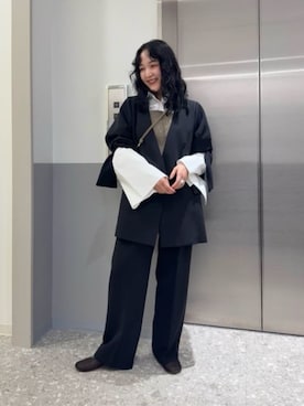 「CIS.（シス）のアイテム（パンツ）」を使った、SUIT SQUAREさん（レディース・155cm）の冬コーディネート