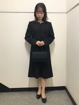 「アイテム（スーツセット）」を使った、SUIT SQUAREさん（レディース・154cm）の冬コーディネート
