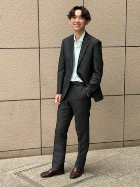 「通勤」｜SUIT SQUAREさん（メンズ・172cm）の春コーディネート