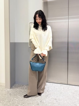 「CIS.（シス）のアイテム（パンツ）」を使った、SUIT SQUAREさん（レディース・155cm）の冬コーディネート