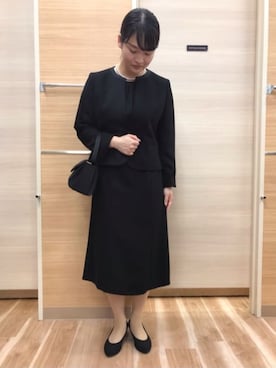「AOYAMA（アオヤマ）のアイテム」を使った、SUIT SQUAREさん（レディース・158cm）の冬コーディネート