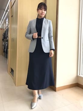 「アイテム（スーツジャケット）」を使った、SUIT SQUAREさん（レディース・156cm）の冬コーディネート