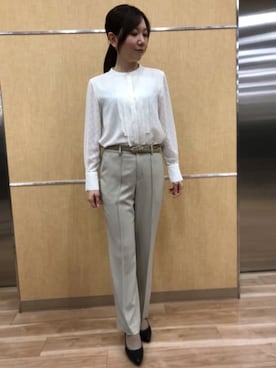 「AOYAMA（アオヤマ）のアイテム」を使った、SUIT SQUAREさん（レディース・158cm）の春コーディネート