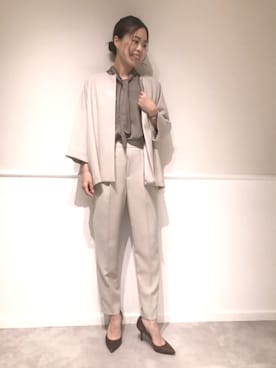 「AOYAMA（アオヤマ）のアイテム」を使った、SUIT SQUAREさん（レディース・167cm）の冬コーディネート