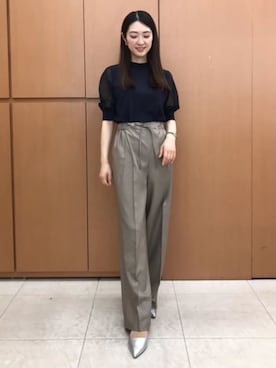 「シースルートップス」｜SUIT SQUAREさん（レディース・155cm）の夏コーディネート