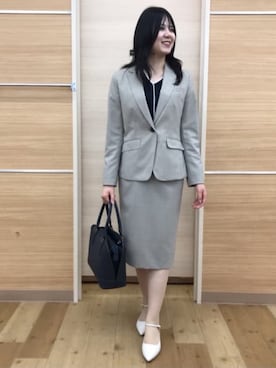 「AOYAMA（アオヤマ）のアイテム」を使った、SUIT SQUAREさん（レディース・160cm）の冬コーディネート