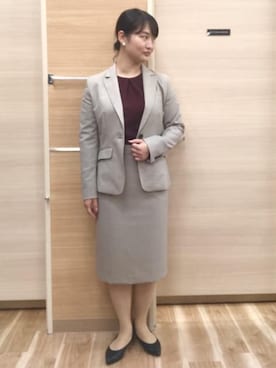 「アイテム（スーツジャケット）」を使った、SUIT SQUAREさん（レディース・158cm）の冬コーディネート