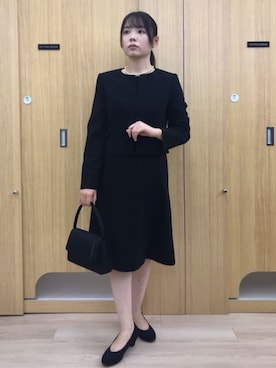 「AOYAMA（アオヤマ）のアイテム」を使った、SUIT SQUAREさん（レディース・159cm）の冬コーディネート