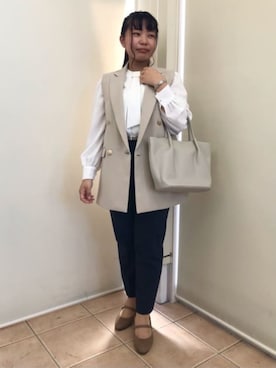 「AOYAMA（アオヤマ）のアイテム」を使った、SUIT SQUAREさん（レディース・148cm）の春コーディネート