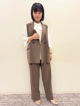 「AOYAMA（アオヤマ）のアイテム」を使った、SUIT SQUAREさん（レディース・151cm）の春コーディネート