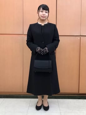 「AOYAMA（アオヤマ）のアイテム」を使った、SUIT SQUAREさん（レディース・148cm）の冬コーディネート