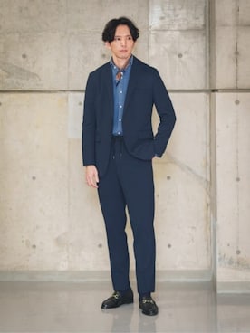 「アイテム（スーツジャケット）」を使った、SUIT SQUAREさん（メンズ・186cm）の春コーディネート