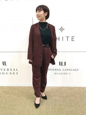 「アイテム（スーツジャケット）」を使った、SUIT SQUAREさん（レディース・150cm）の冬コーディネート