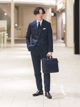 「アイテム（スーツセット）」を使った、SUIT SQUAREさん（メンズ・186cm）の冬コーディネート