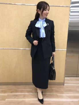 「AOYAMA（アオヤマ）のアイテム」を使った、SUIT SQUAREさん（レディース・158cm）の春コーディネート