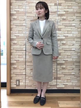 「AOYAMA（アオヤマ）のアイテム」を使った、SUIT SQUAREさん（レディース・156cm）の春コーディネート