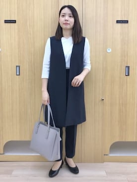 「AOYAMA（アオヤマ）のアイテム」を使った、SUIT SQUAREさん（レディース・159cm）の春コーディネート