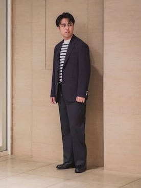 「アイテム（スーツジャケット）」を使った、SUIT SQUAREさん（メンズ・173cm）の春コーディネート