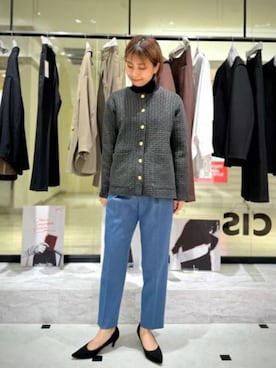 「CIS.（シス）のアイテム（パンツ）」を使った、SUIT SQUAREさん（レディース・160cm）の冬コーディネート