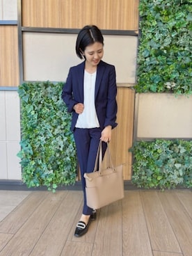 「アイテム（スーツジャケット）」を使った、SUIT SQUAREさん（レディース・158cm）の冬コーディネート