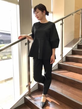 「AOYAMA（アオヤマ）のアイテム」を使った、SUIT SQUAREさん（レディース・159cm）の冬コーディネート