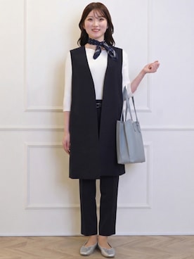 「AOYAMA（アオヤマ）のアイテム」を使った、SUIT SQUAREさん（レディース・163cm）の春コーディネート