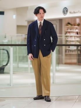 「通勤」｜SUIT SQUAREさん（メンズ・186cm）の春コーディネート