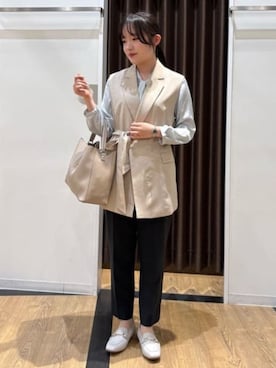 「ジレコーデ」｜SUIT SQUAREさん（レディース・153cm）の春コーディネート