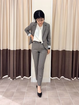 「アイテム（スーツジャケット）」を使った、SUIT SQUAREさん（レディース・158cm）の冬コーディネート