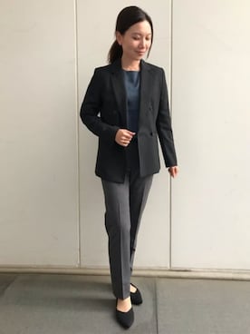 「AOYAMA（アオヤマ）のアイテム」を使った、SUIT SQUAREさん（レディース・158cm）の冬コーディネート