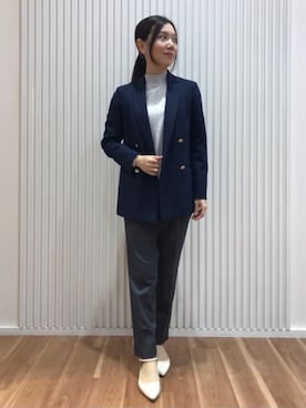 「AOYAMA（アオヤマ）のアイテム」を使った、SUIT SQUAREさん（レディース・158cm）の冬コーディネート