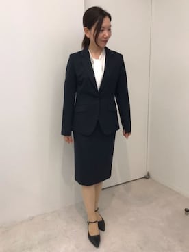 「アイテム（スーツジャケット）」を使った、SUIT SQUAREさん（レディース・158cm）の冬コーディネート