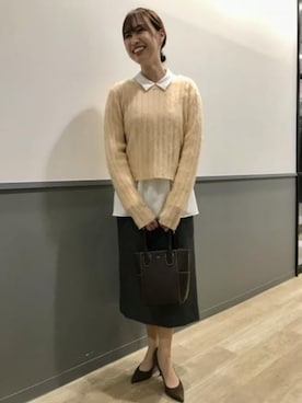 「AOYAMA（アオヤマ）のアイテム」を使った、SUIT SQUAREさん（レディース・157cm）の冬コーディネート