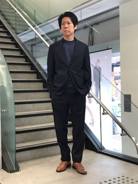 SUIT SQUAREさん（メンズ・171cm）の冬コーディネート