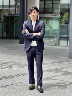 「SUIT SQUARE（スーツスクエア）のアイテム」を使った、SUIT SQUAREさん（メンズ・170cm）の春コーディネート