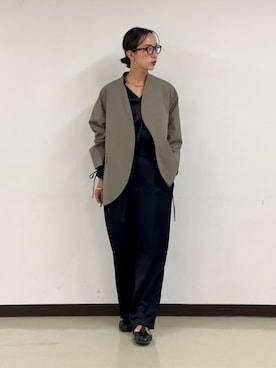 「CIS.（シス）のアイテム（パンツ）」を使った、SUIT SQUAREさん（レディース・170cm）の冬コーディネート