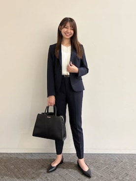 「アイテム（スーツジャケット）」を使った、SUIT SQUAREさん（レディース・163cm）の冬コーディネート