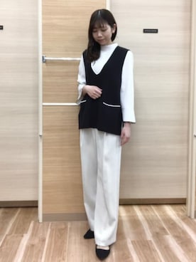 「AOYAMA（アオヤマ）のアイテム」を使った、SUIT SQUAREさん（レディース・160cm）の春コーディネート