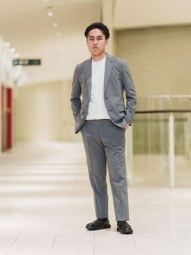 「SUIT SQUARE（スーツスクエア）のアイテム」を使った、SUIT SQUAREさん（メンズ・173cm）の春コーディネート