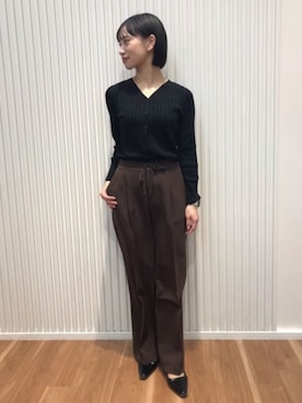 「AOYAMA（アオヤマ）のアイテム」を使った、SUIT SQUAREさん（レディース・160cm）の冬コーディネート