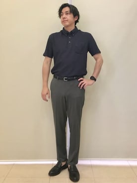 「AOYAMA（アオヤマ）のアイテム」を使った、SUIT SQUAREさん（メンズ・183cm）の夏コーディネート