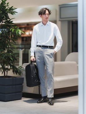 「通勤」｜SUIT SQUAREさん（メンズ・186cm）の春コーディネート