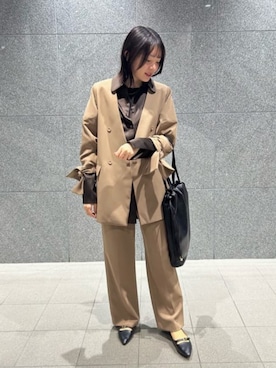 「CIS.（シス）のアイテム（パンツ）」を使った、SUIT SQUAREさん（レディース・163cm）の冬コーディネート