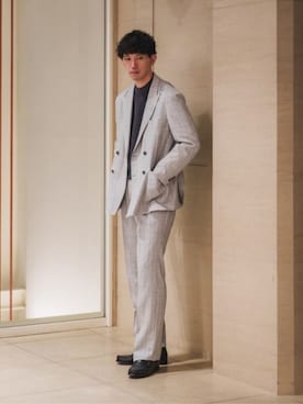 「SUIT SQUARE（スーツスクエア）のアイテム」を使った、SUIT SQUAREさん（メンズ・186cm）の春コーディネート