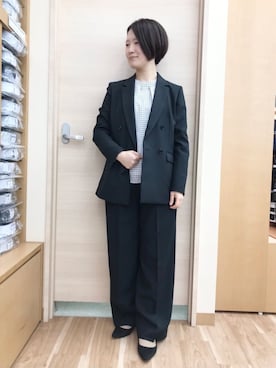 「AOYAMA（アオヤマ）のアイテム」を使った、SUIT SQUAREさん（レディース・160cm）の春コーディネート